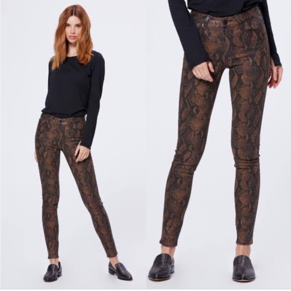 PAIGE Hoxton Coated Skinny Jeans